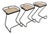 Vintage Italian Wicker and Chrome Barstools, 1970s, Set of 3 For Sale
