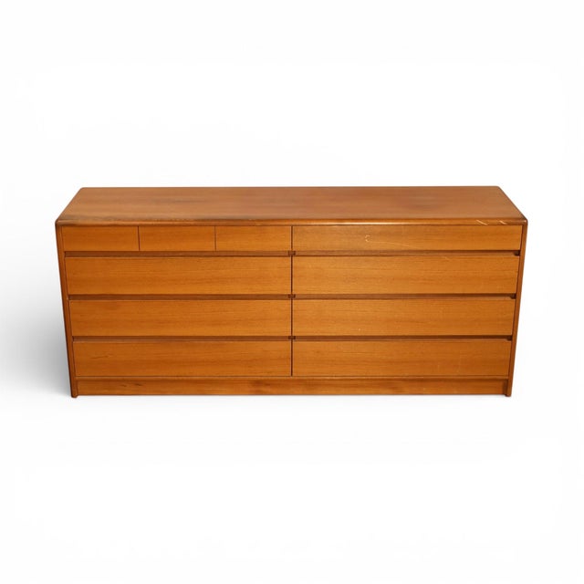 Nordisk Andels-Eksport Vintage Danish Mid Century Modern Lowboy Teak Dresser C. 1970s For Sale In New York - Image 6 of 12