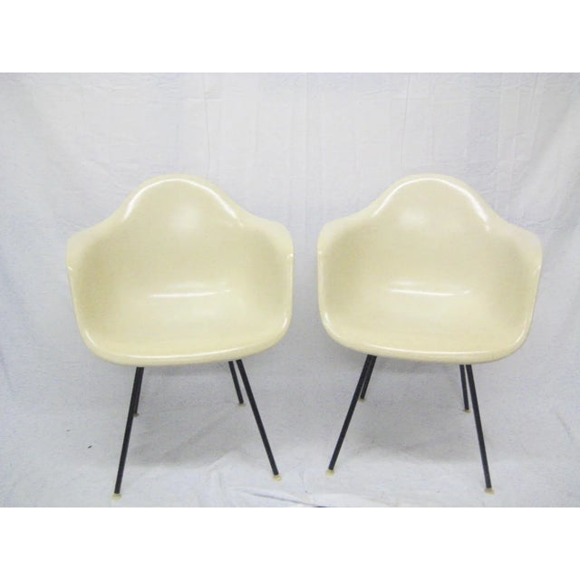 Eames for Herman Miller Early Pair 1956 Shell Chairs Labeled For Sale - Image 11 of 11