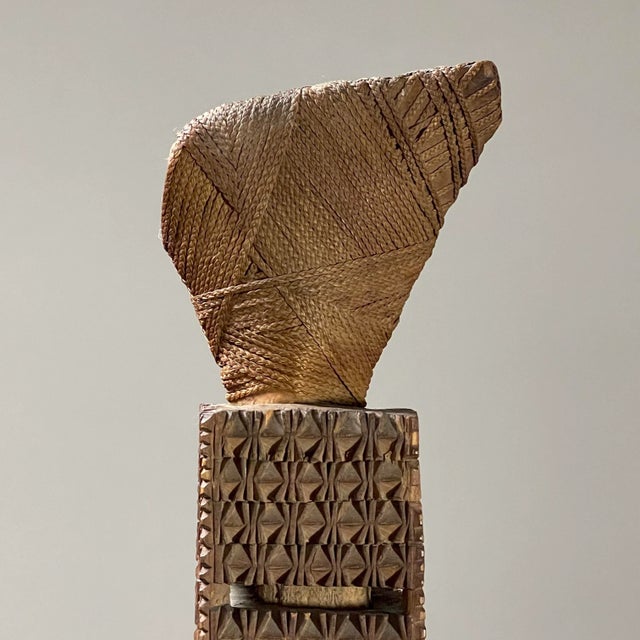 Antique Mangaian Ceremonial Adze With Stand/Abstract Tribal Sculpture For Sale - Image 9 of 12