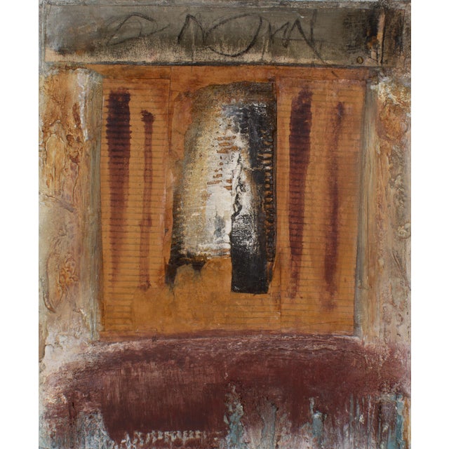 A 1997 mixed media wall assemblage titled Intimations III by the American artist Juliet Holland (1937-2017). Holland used...