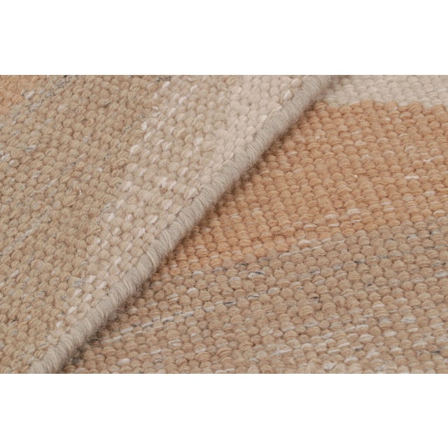 Beige Rug & Kilim’s Scandinavian Style Geometric Rug in Beige, White and Terracotta 5x7 For Sale - Image 8 of 8