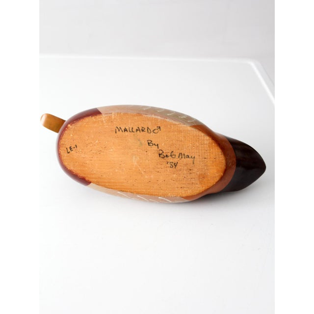 Vintage Bob May Mallard Duck Decoy For Sale - Image 13 of 14