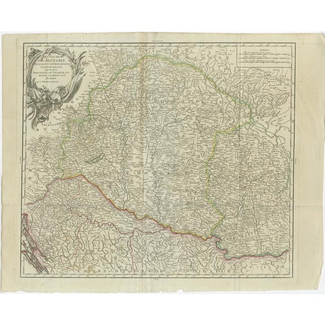 Antique map of the kingdom of hungary and surrounding regions by s. Robert, circa 1780 this beautifully engraved map...