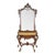1980s Mahogany Louis XV French Style Marble Top Console With Mirror For Sale