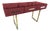 Console in Red Mirror Murano Glass with Brass Handles and Feet from Justfurnituress SRL For Sale