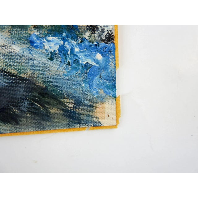 Mid-Century Abstract Ship in Storm Seascape Painting For Sale - Image 4 of 5