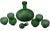 Mid 20th Century Midcentury Italian Green Textured-Glass Decanter & Glasses Set- 7 Pieces For Sale - Image 5 of 10