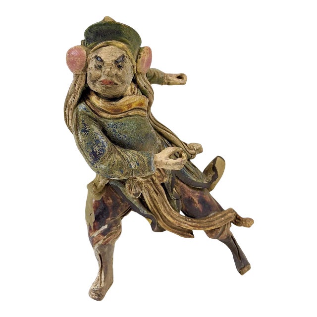 Late 20th Century Ceramic Warrior Rooftile For Sale