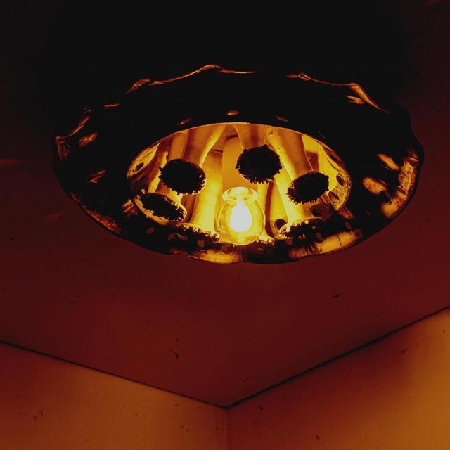 Vintage Danish Ceramic Wall Light in the style of Axella, 1970 For Sale - Image 6 of 13