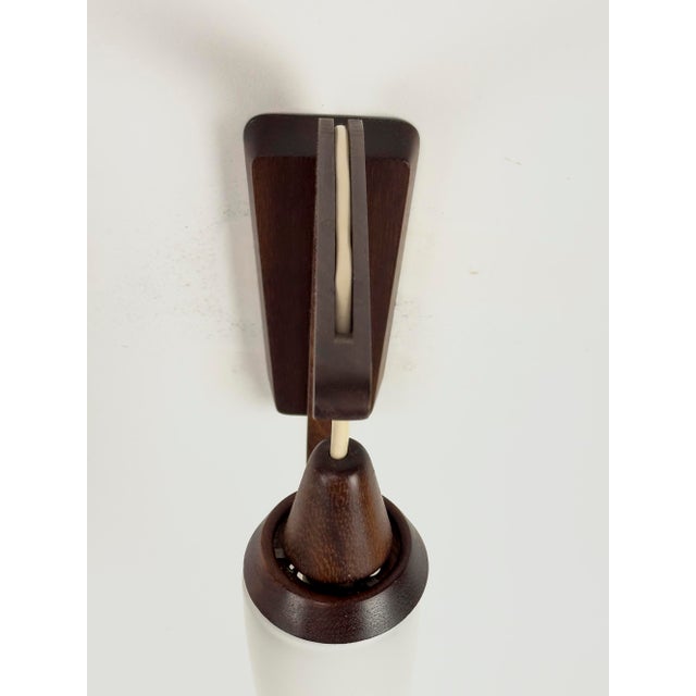 Purple Wall Light in Teak and Opaline Glass, 1960s For Sale - Image 8 of 13