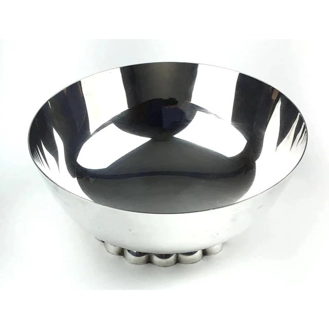 Silver Plate Scallop Footed Bowl For Sale - Image 10 of 10