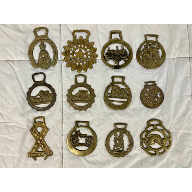 Mid 20th Century Horse Brass Christmas Ornaments - Set of 12 For Sale - Image 13 of 13