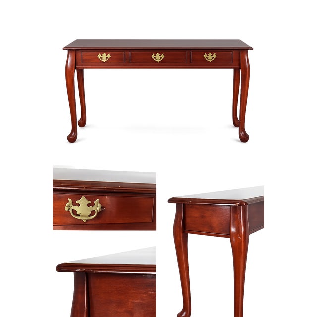 Mid-Century Modern Mid-Century Cherry-finish Writing Desk For Sale - Image 3 of 3