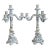 Vintage German Meisen Style Porcelain Figural 2 Parts Candleholders For Sale