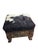 American Oriental Carved Footstool With Cow Leather. For Sale - Image 3 of 11