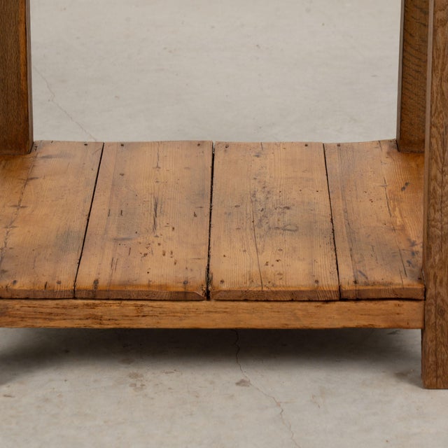 Late 19th Century Hungarian Rustic Pine Side Table With Lower Shelf For Sale - Image 12 of 14