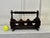 Mid 20th Century Spanish Revival Solid Wood & Brass Three Wine Bottle Holder For Sale - Image 5 of 12