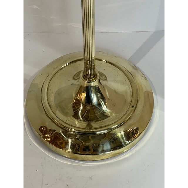 Brass Vintage Solid Brass Towel / Valet Stand With Ring Holders – Mid Century Traditional For Sale - Image 8 of 12