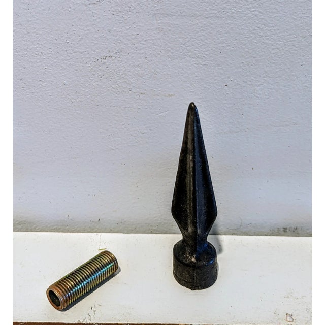 Gothic Large Gothic Wrought Iron End Cap/Finial Spear For Sale - Image 3 of 3