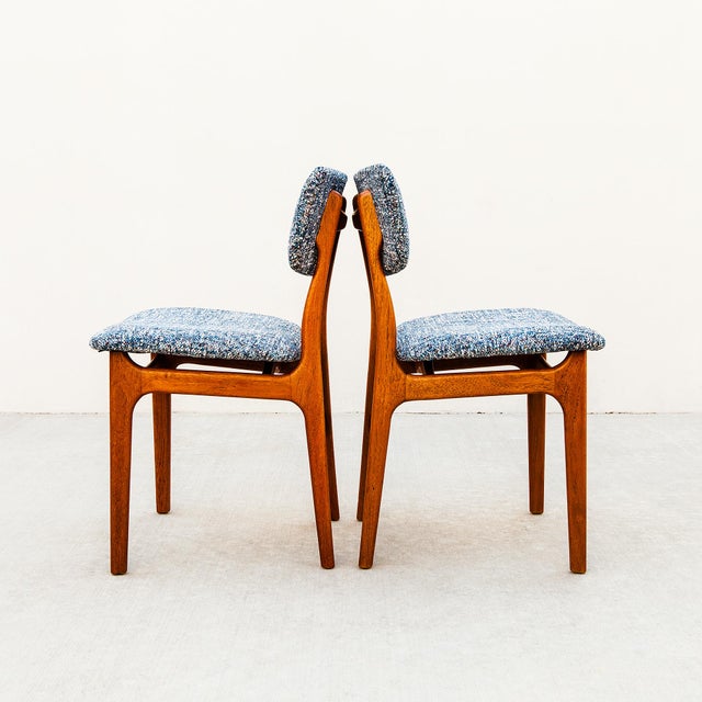 Wood Restored 1960s Danish Mid Century Modern Solid Teak Dining Chairs For Sale - Image 7 of 14