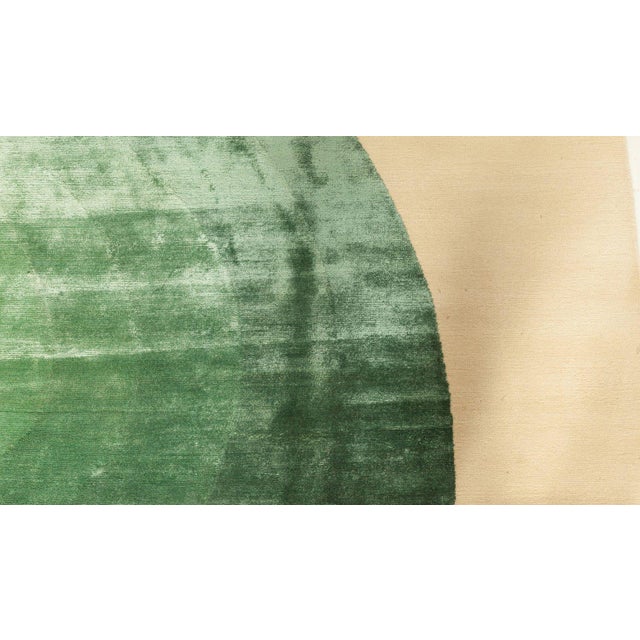 Modern Oasis Hand Knotted Wool, Silk Rug by Doris Leslie Blau For Sale In New York - Image 6 of 8