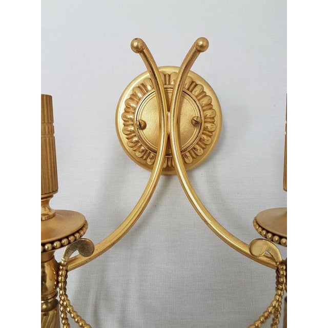 Gaetano Sciolari Vintage Italian Wall Lights in Gold Plated Brass from Gaetano Sciolari, 1960s, Set of 3 For Sale - Image 4 of 8