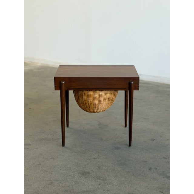 Mid-Century Modern 1960s Danish Sewing Table For Sale - Image 3 of 18