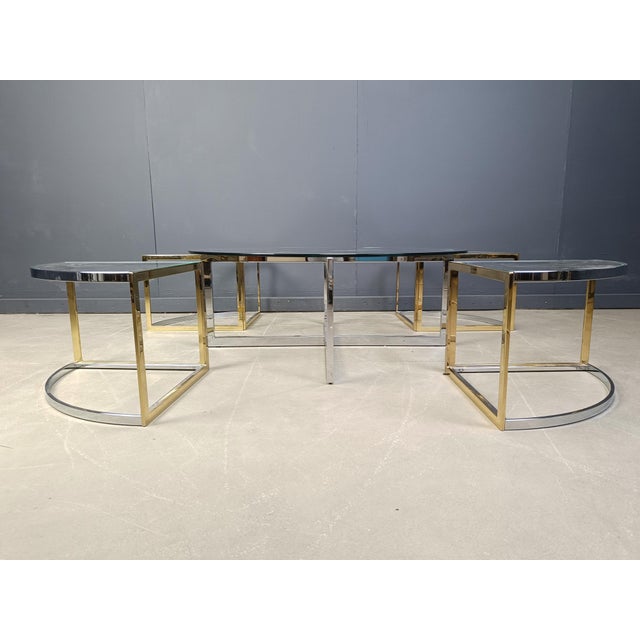 Large Coffee Table Set from Maison Charles, 1970s, Set of 5 For Sale - Image 11 of 13