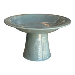 1980s Large Gary McCloy Modernist Art Pottery Tazza or Compote For Sale