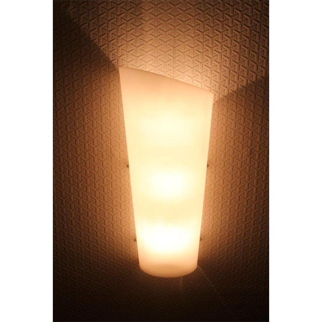 Large White Wall Lamps, 1950s, Set of 2 For Sale - Image 10 of 15