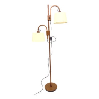 Double Arc Lamp in Teak from Domus, 1970s For Sale