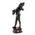 This antique carved wood sculpture, signed by Gino Rinaldi and dating to circa 1880, depicts a musician captured...
