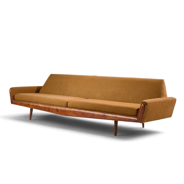 Mid-Century Modern Adrian Pearsall for Craft Associates Mid Century Walnut Gondola Sofa For Sale - Image 3 of 9