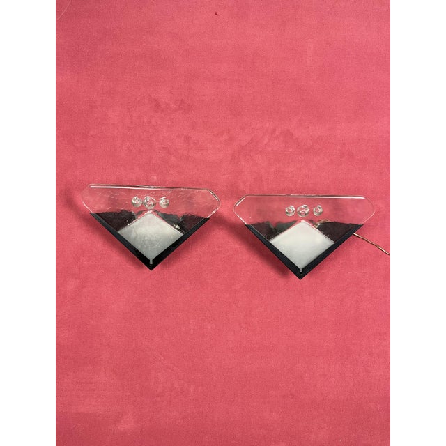 Murano Glass Wall Lamps, 1970s, Set of 2 For Sale - Image 9 of 18