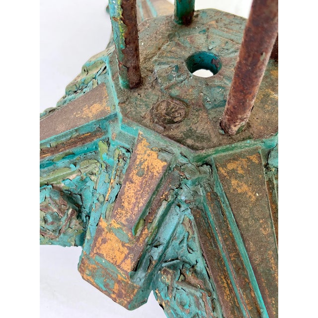 Louis Vuitton Iron and Marble Dining or Center Table, 1930's For Sale - Image 9 of 12