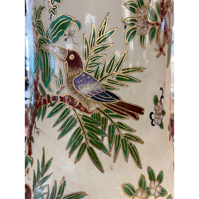 Palace Size Famille Verte-Style Porcelain Floor Vase For Sale - Image 9 of 9