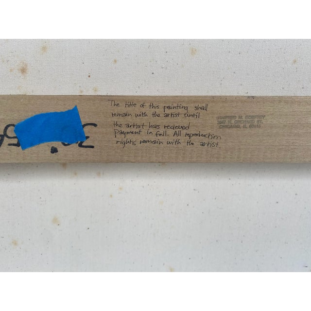 Textile Winifred Godfrey Triptych Paintings Oil on Canvas-Set of 3 For Sale - Image 7 of 8