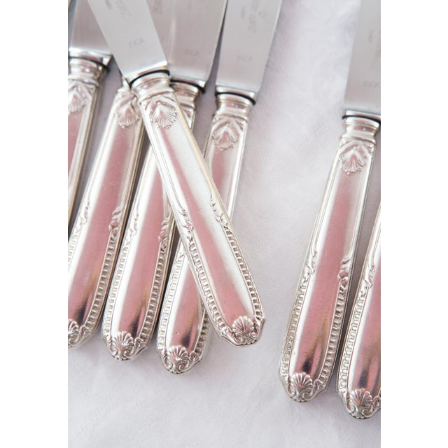 1950s French Table and Starter Knife Set for 12 from Ravinet Denfert, 1950s, Set of 24 For Sale - Image 5 of 12