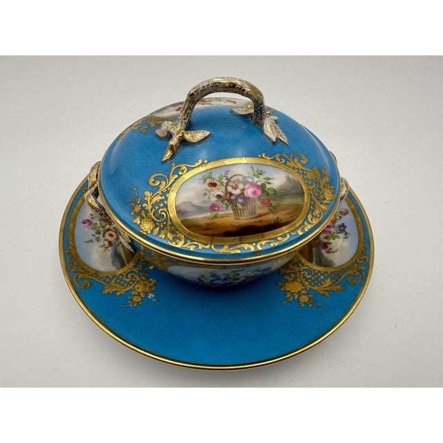 Soup Bowl with Saucer in Porcelain from Sèvres, Set of 2 For Sale - Image 12 of 13