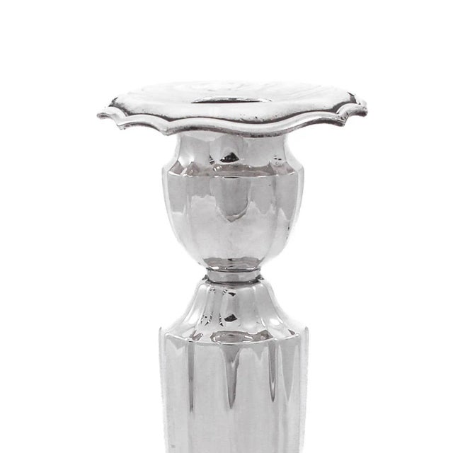 Mid-Century Modern Sterling Candlesticks, 1916 - A Pair For Sale - Image 3 of 7