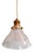 Art Deco Pendant Light in Transparent Grooved Glass from Holophane, 1920s For Sale