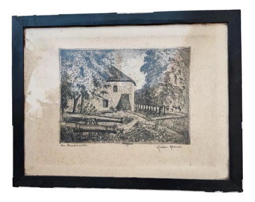 Pre-War Artist, Graphic Artwork, 1890s, Woodblock Print, Framed