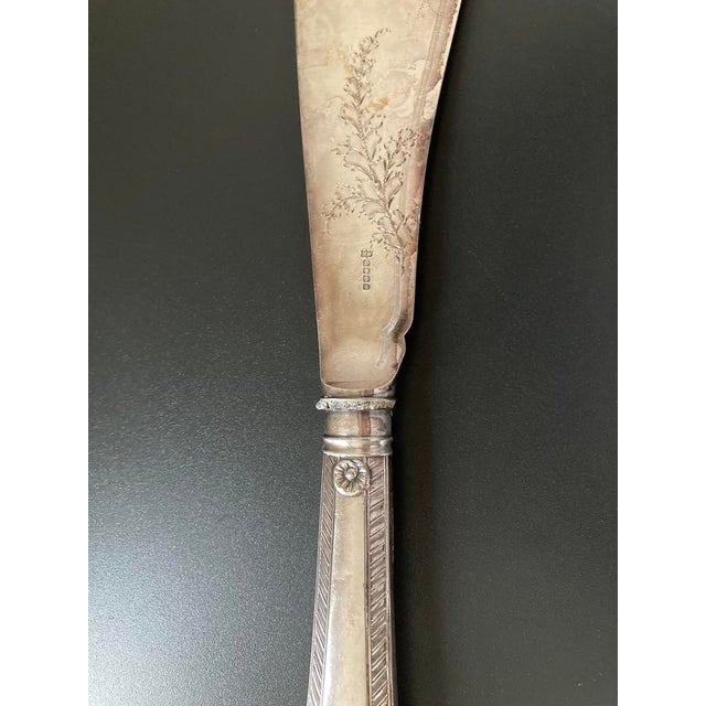 Early 20th Century Silverplate Cake Knife With Art Nouveau Detailing For Sale - Image 16 of 18