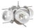 Vintage Space Age Italian Chandelier in Metal and Glass, 1970s For Sale