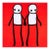 Stik, Holding Hands Signed (Red), 2020 For Sale
