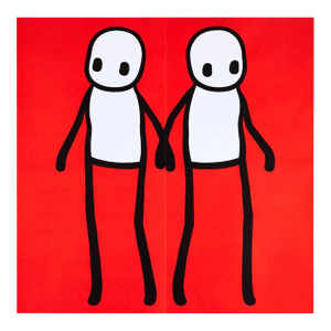 Stik, Holding Hands Signed (Red), 2020