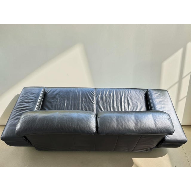 1980s Vintage Model 6500 Black Leather Sofa by Rolf Benz, 1980s For Sale - Image 5 of 6