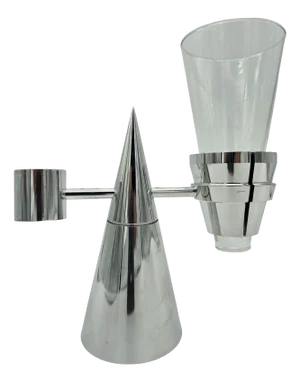 Stainless Steel and Glass Toothbrush Holder with Box, 1980