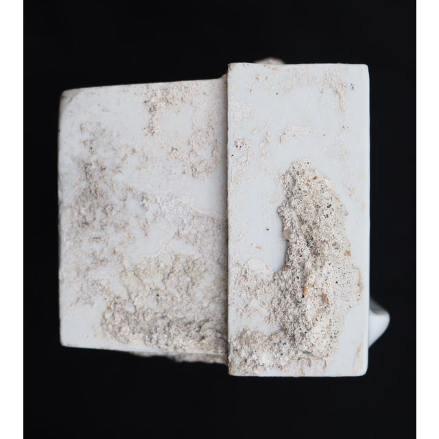Ceramic Vintage Recessed Rectangle White Ceramic Bathroom Soap Dish For Sale - Image 7 of 10